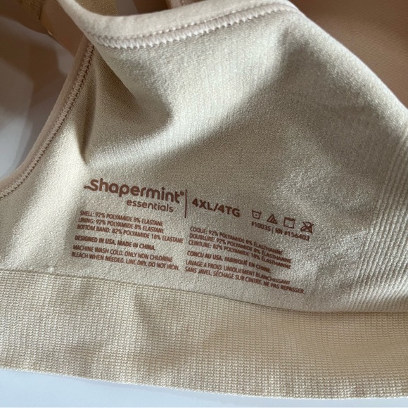 NWT Shapermint Sweetheart Wireless Contour Bra Nude Tan, size 4XL - Picture 10 of 10